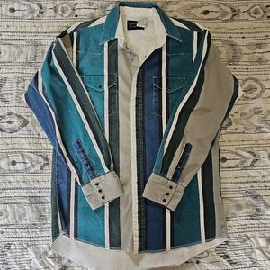 Mens vintage wrangler / western button down, pearl snap